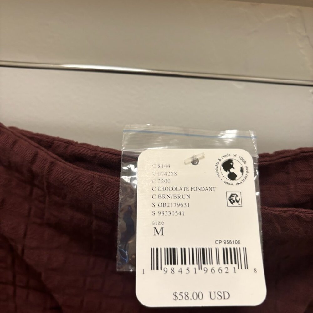 Free People Pucker Check Wrap Shorts NWOT * - Picture 6 of 7